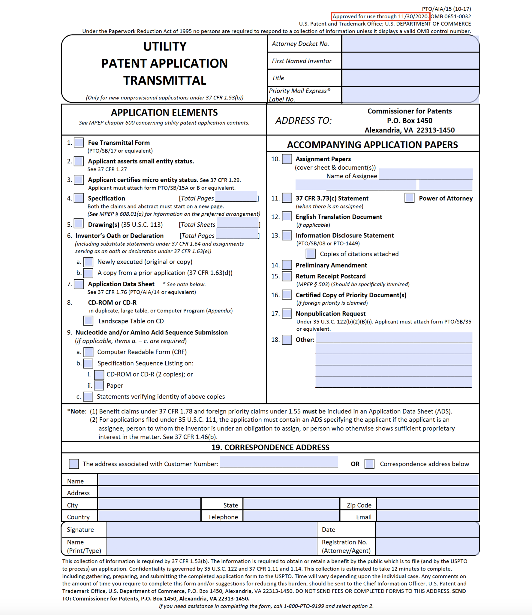 uspto assignment date